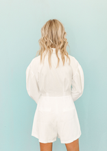 Load image into Gallery viewer, Blazer Barbie Romper Dress-White
