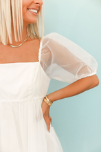 Load image into Gallery viewer, Reign White Babydoll Dress
