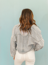 Load image into Gallery viewer, Broadway Girl Rhinestone Fringe Denim Jacket
