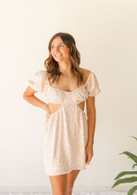 Load image into Gallery viewer, Tangerine Floral Cutout Dress
