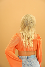Load image into Gallery viewer, Tangerine Tie Up Top
