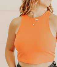 Load image into Gallery viewer, Orange Long Crop Tank
