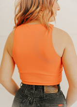 Load image into Gallery viewer, Orange Long Crop Tank

