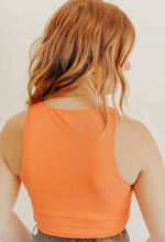 Load image into Gallery viewer, Orange Long Crop Tank
