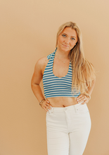 Load image into Gallery viewer, Ocean Breeze Striped Halter
