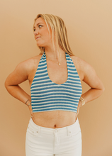 Load image into Gallery viewer, Ocean Breeze Striped Halter
